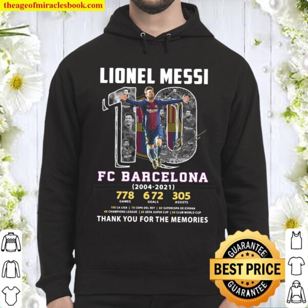 Lionel Messi FC Barcelona Thank You For The Memories Hoodie