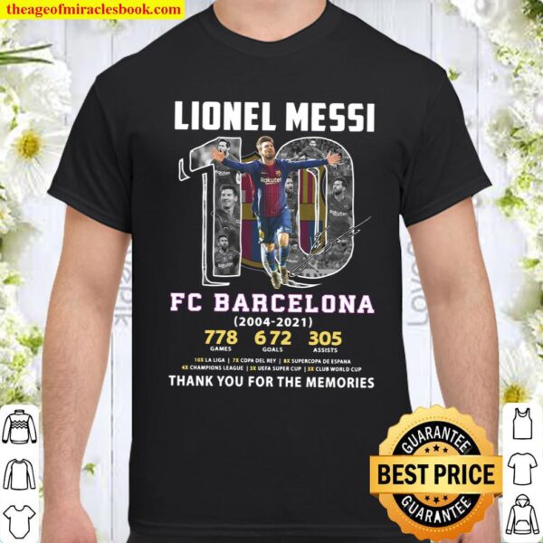 Lionel Messi FC Barcelona Thank You For The Memories Shirt