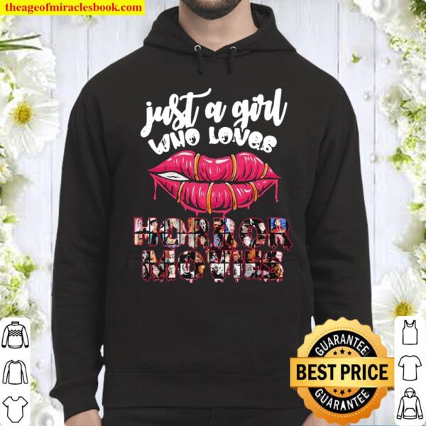 Lip Just a girl who love Horror Movies Character Halloween Hoodie