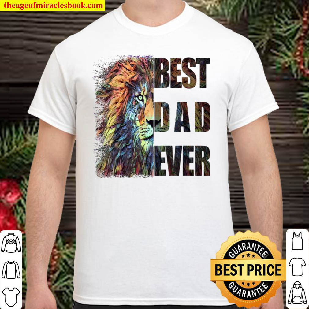 [Best Sellers] – Mens Best Dad Ever Lion Shirt