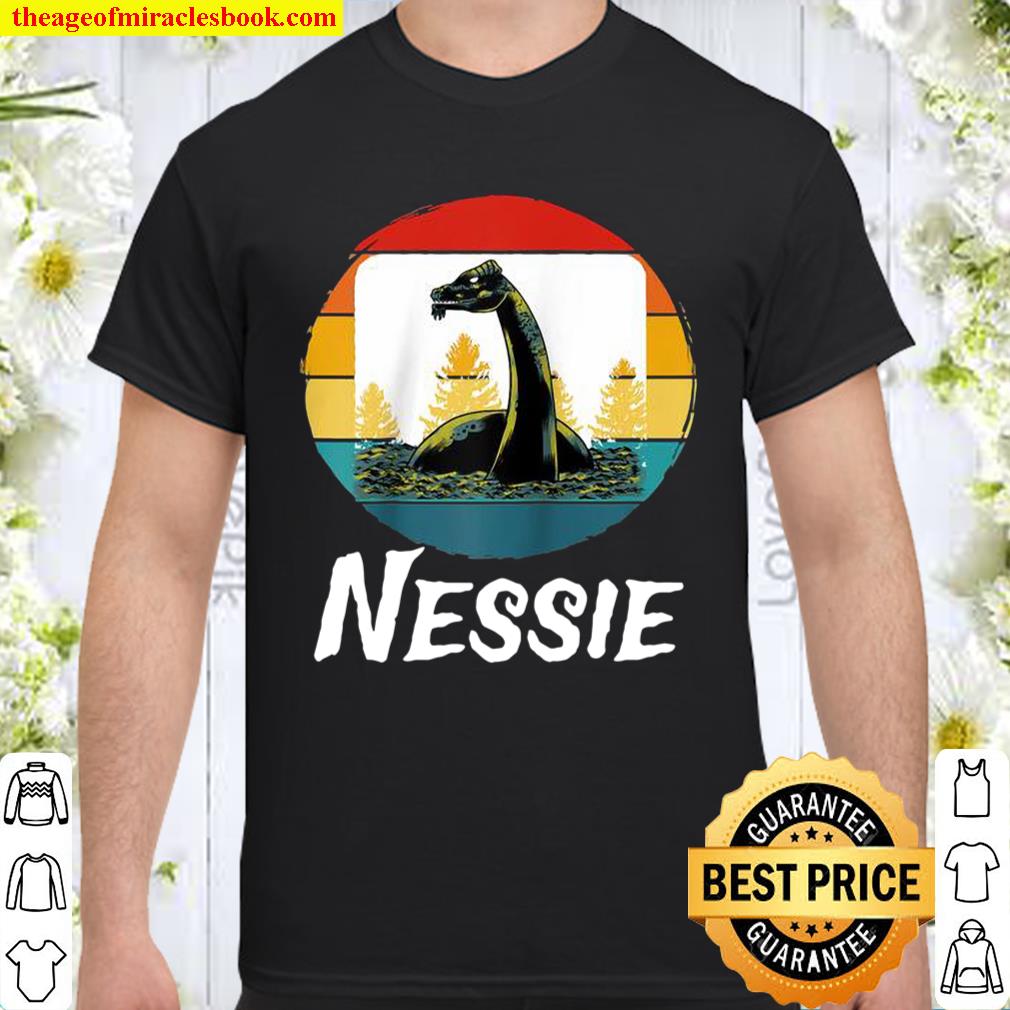 Premium Nessie Loch Ness Monster Merch Cryptic Vintage Retro Dark Raglan T-shirt