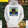 Never Underestimate An Old Hippie With A Cat Funny Gifts Hoodie