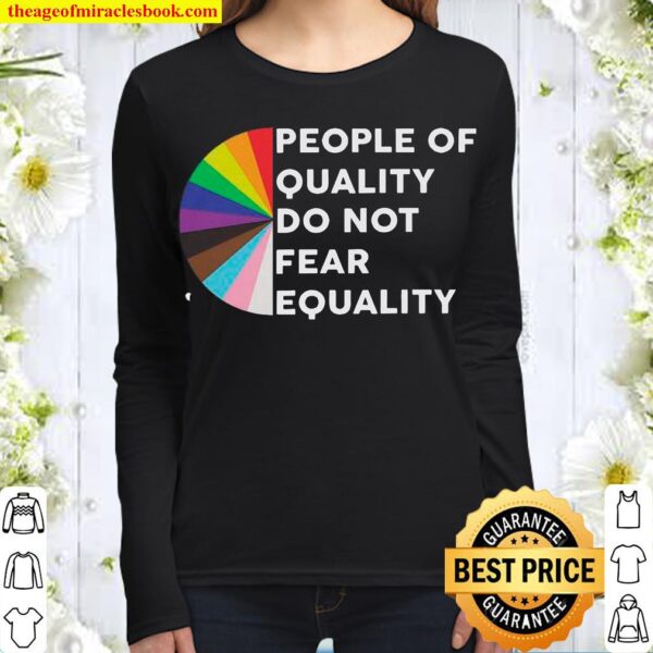 Official People Of Quality Do Not Fear Equality Retro Lgbt Women Long Sleeved