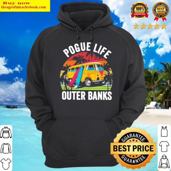 Official pogue life outer banks sunset vintage Hoodie