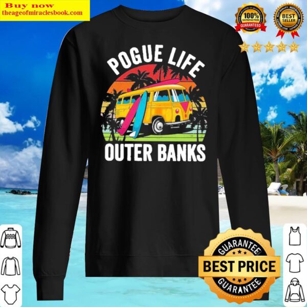 Official pogue life outer banks sunset vintage Sweater