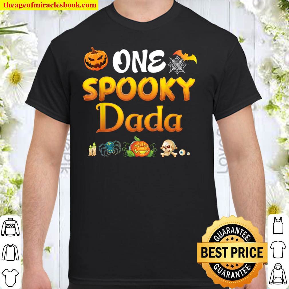 Official One Spooky Dada Scary Pumpkin Horor Halloween Ghost Creepy T-Shirt