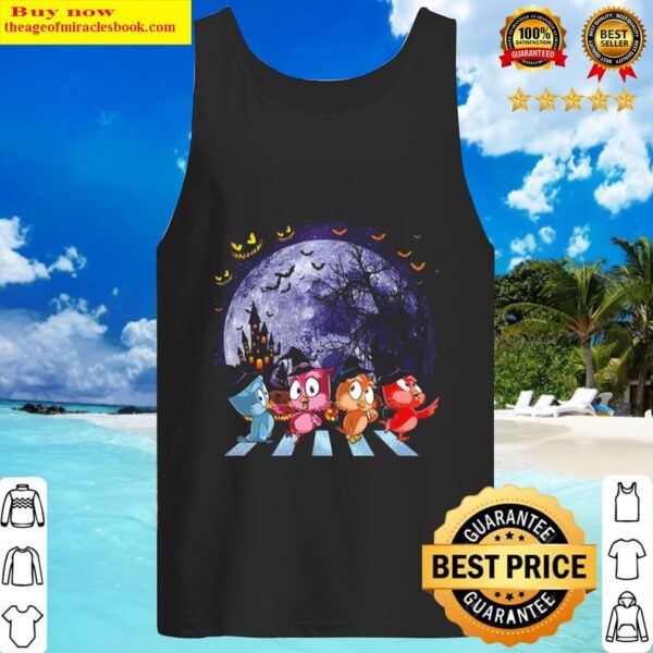 Owl Colorful Abbey Road Happy Halloween Tank Top