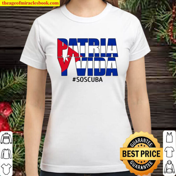 Patria Vida Libertad Sos Cuba Flag Classic Women T Shirt