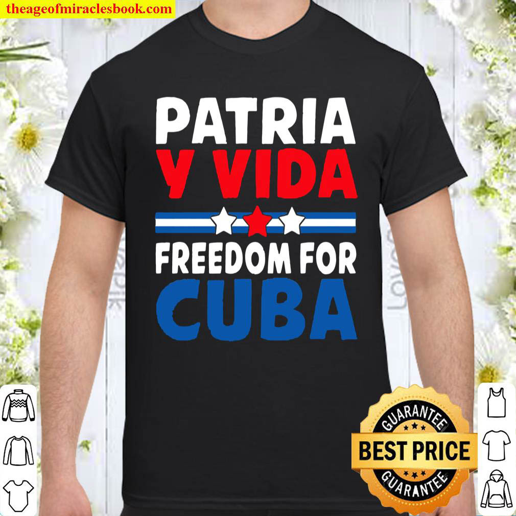 Official Patria-Y-Vida Freedom For Cuba Cuban Flag Vintage Retro shirt