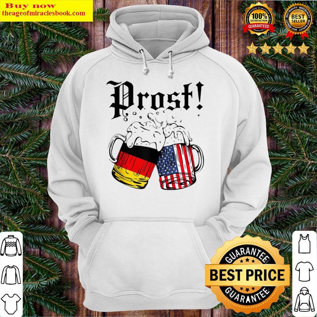 Prost Beer German American Flag Oktoberfest Men Mug Hoodie