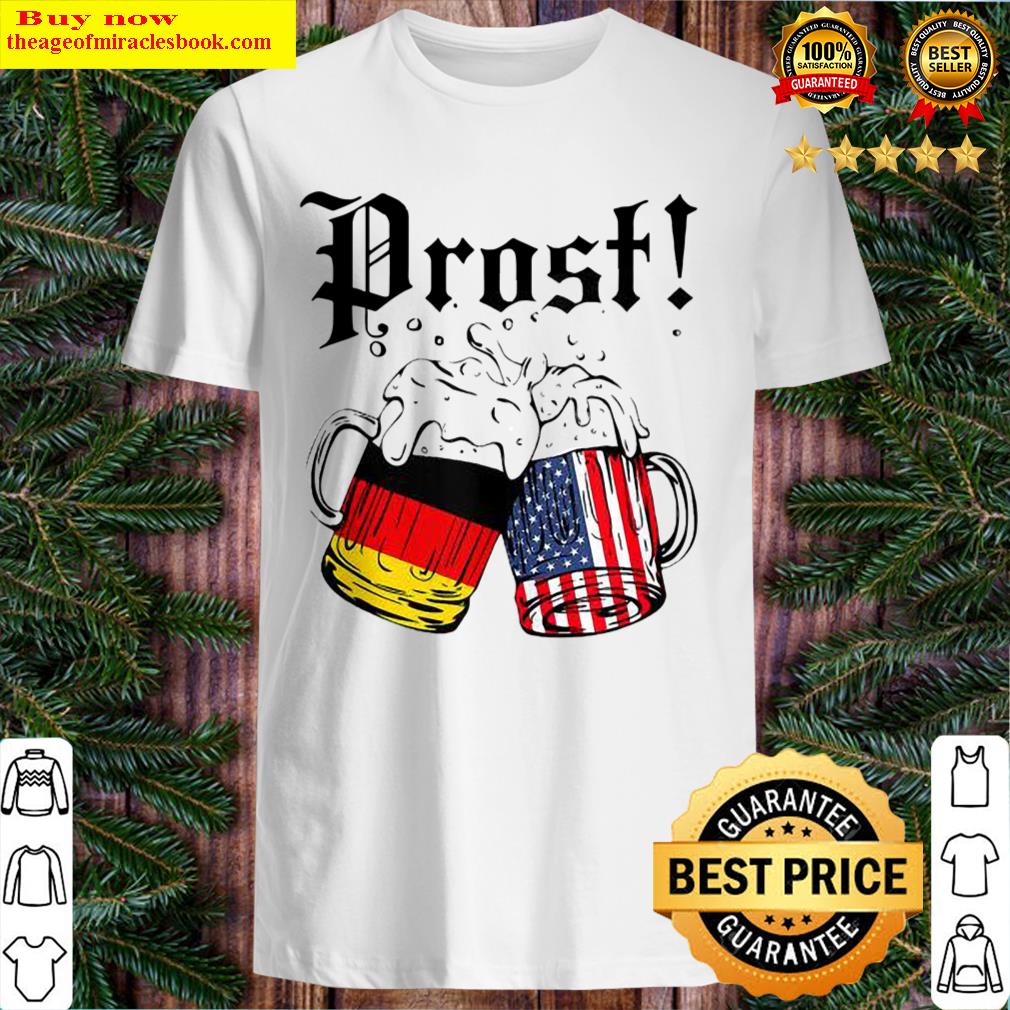 Prost Beer German American Flag Oktoberfest Men Mug Shirt