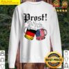 Prost Beer German American Flag Oktoberfest Men Mug Sweater