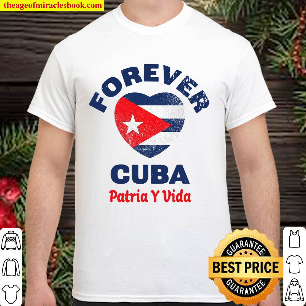Official Pullover Patria Y Vida Para Mujer Blanco, Cuban Cuba Flag shirt