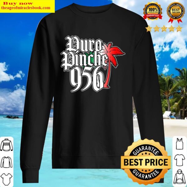 Puro Pinche 956 Texas Palm Tree Mexican Colors Sweater