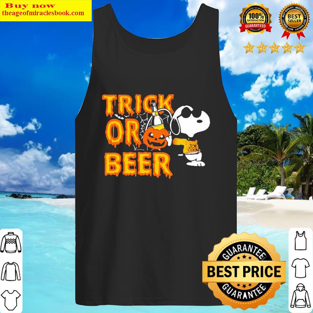 Snoopy Trick Or Beer Halloween Tank Top