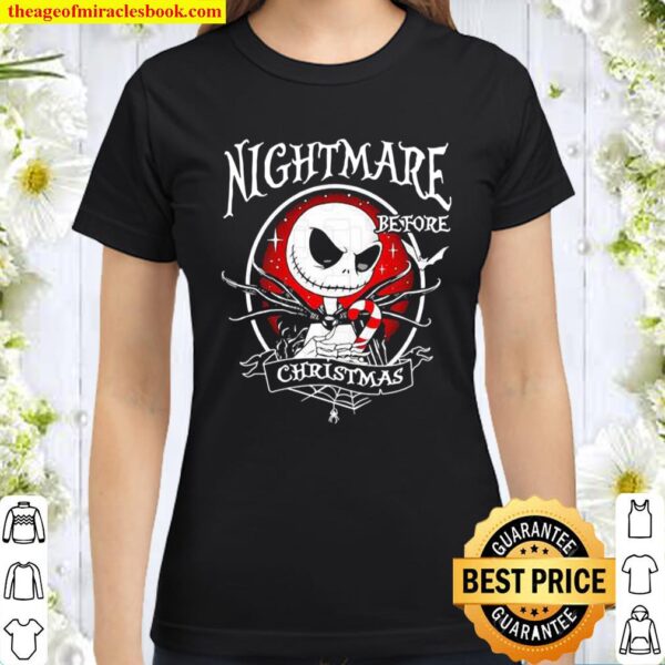 The Nightmare Before Christmas Jack Skeleton Halloween Classic Women T Shirt
