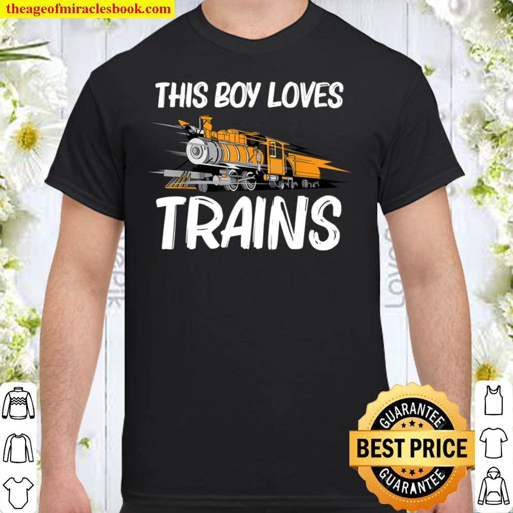 Train Gift For Boys Men Cool Locomotives Train Conductors Shirt