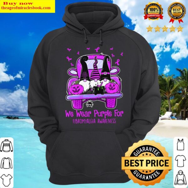 Truck Gnomies we wear purple for Fibromyalgia awareness Hoodie