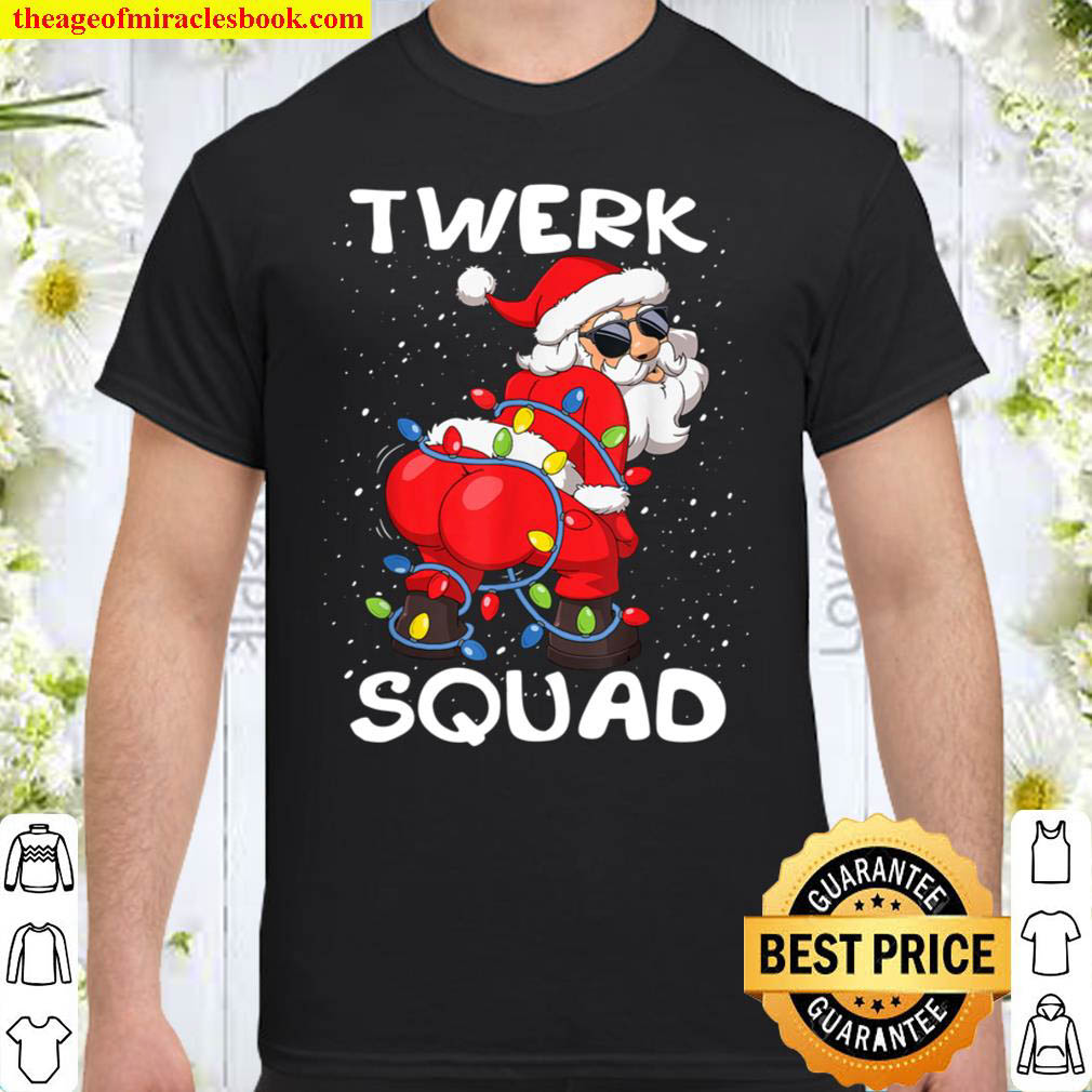 [Best Sellers] – Twerking Santa Claus Twerk Squad Christmas Tree Lights T-Shirt
