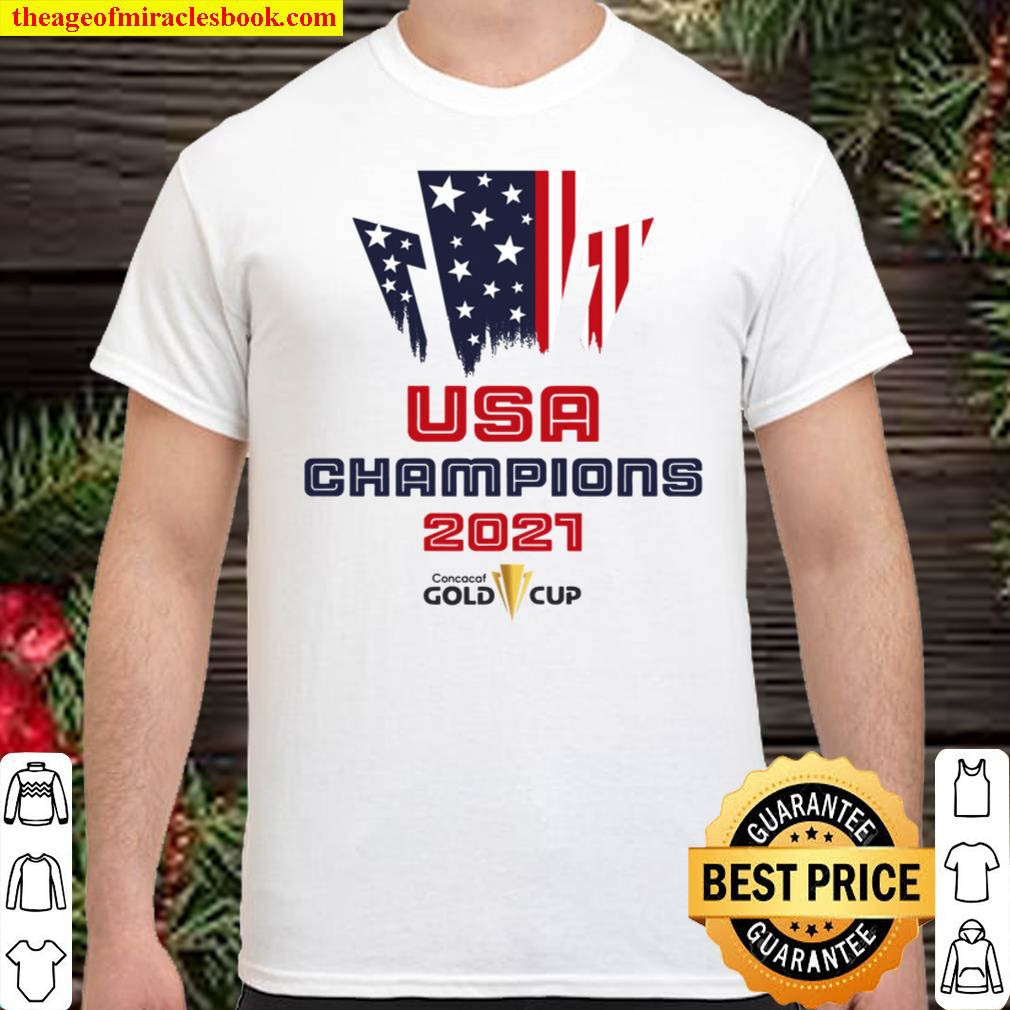 Official USA Champions 2021 Gold Cup Concacaf T-Shirt