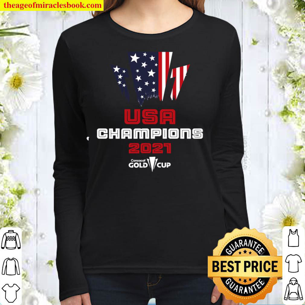 USA Champions 2021 Gold Cup Concacaf version 2 Women Long Sleeved