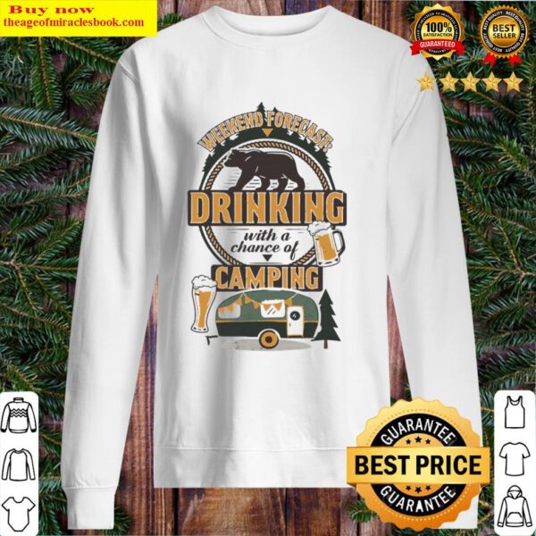 Vintage Bear Weekend Forecast Drinking Beer With Achance Of Camping Sweater