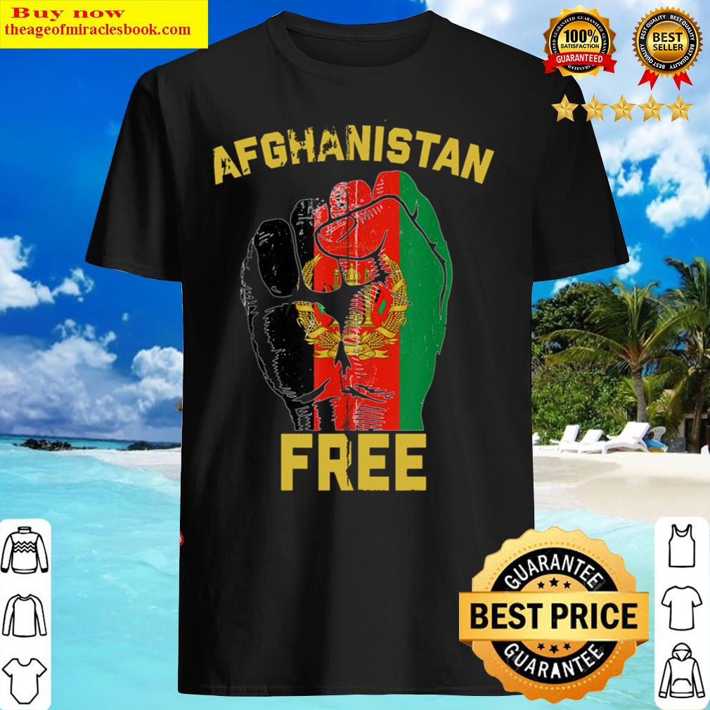 Vintage Free Afghanistan Afghan Flag Veteran Support Shirt
