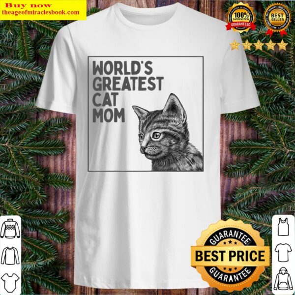 Womens Worlds Greatest Cat Mom Shirt