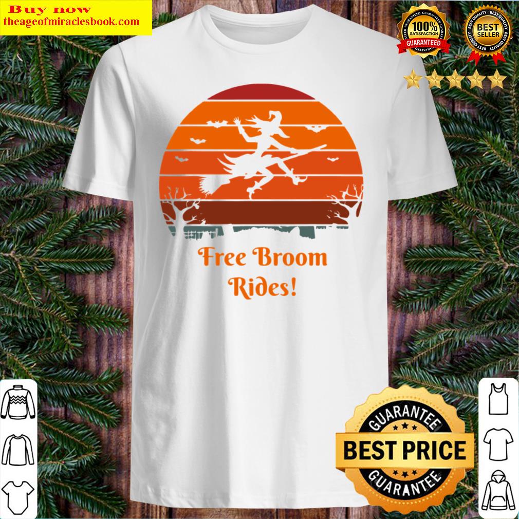Free Broom Rides Halloween Gift Vintage