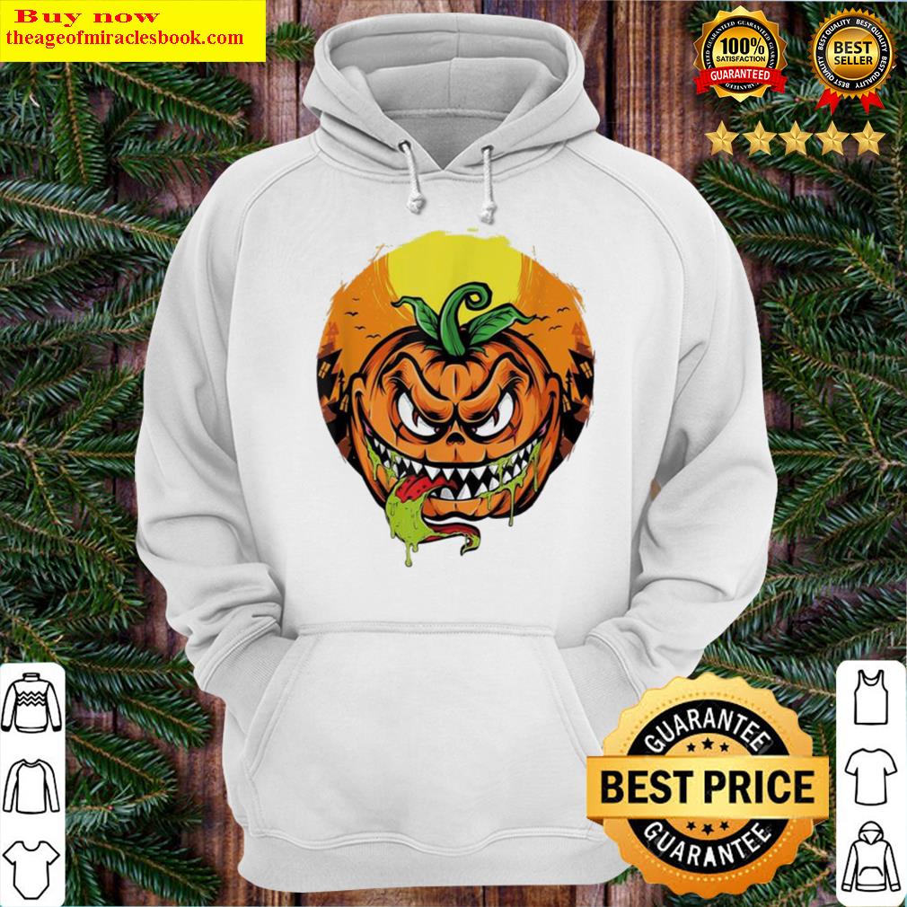 happy halloween pumpkin scary face 2021 hoodie