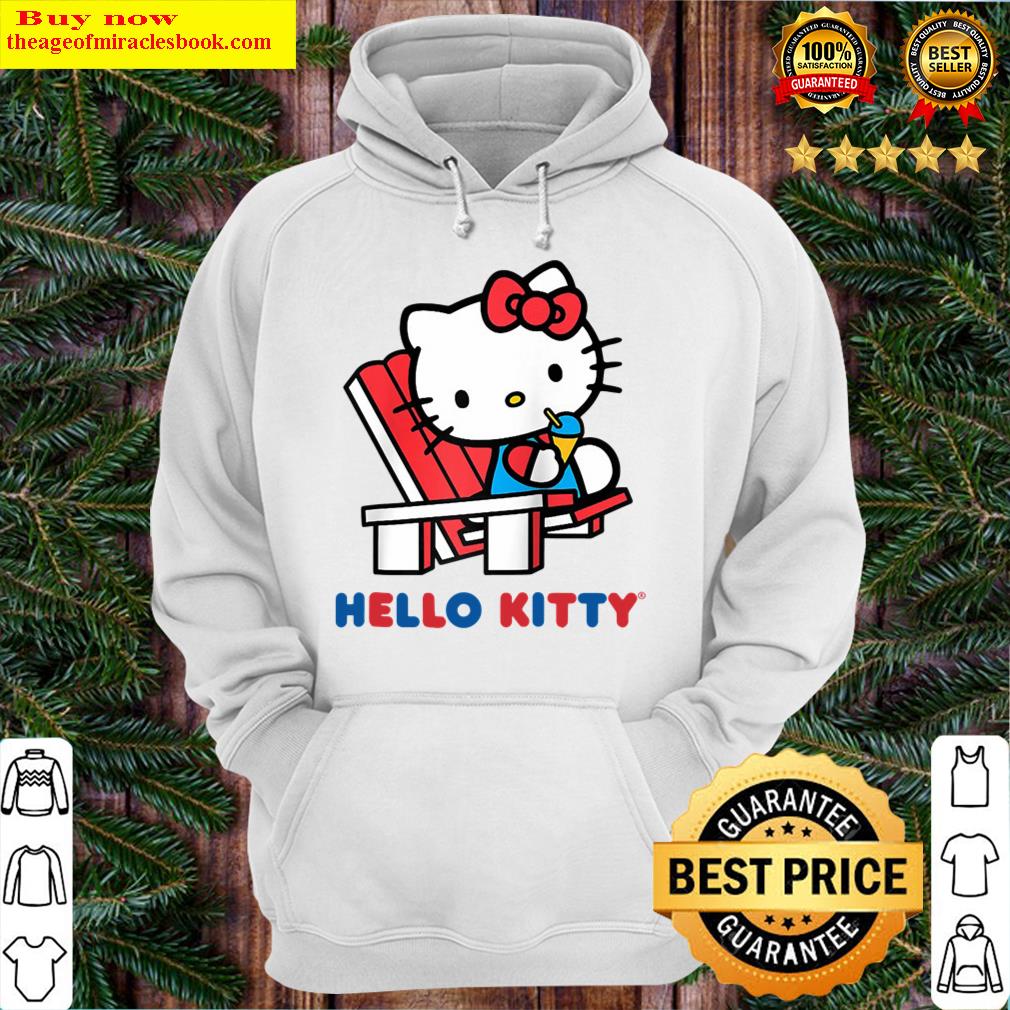 hello kitty snow cone summer raglan baseball tee hoodie