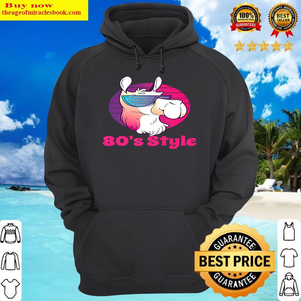 1980s llama sunglasses retro 80s llama alpaca hoodie