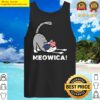 4th of july meowica cat american flag glasses kids tank top