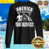 america must never forget your sacrifices sweater