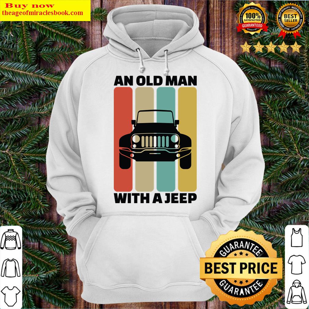 an old man with a jeep light hoodie