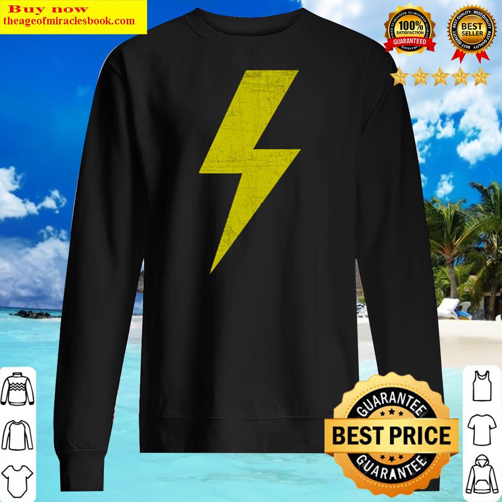 Awesome Retro Distressed Front & Back Yellow Light Sweater