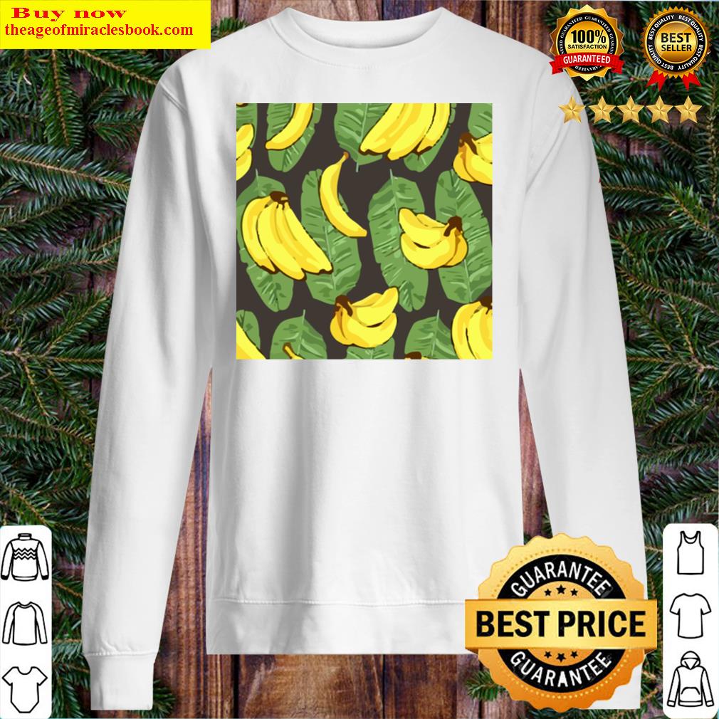 Banana Fruit Leaves Tropical Pattern T-shirt Sweater