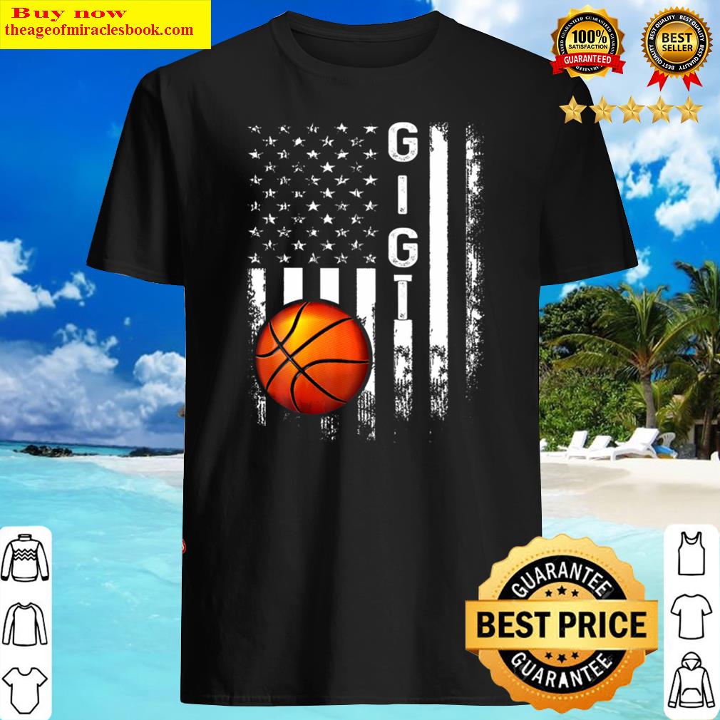 Basketball Gigi American Flag Vintage Christmas Xm Shirt