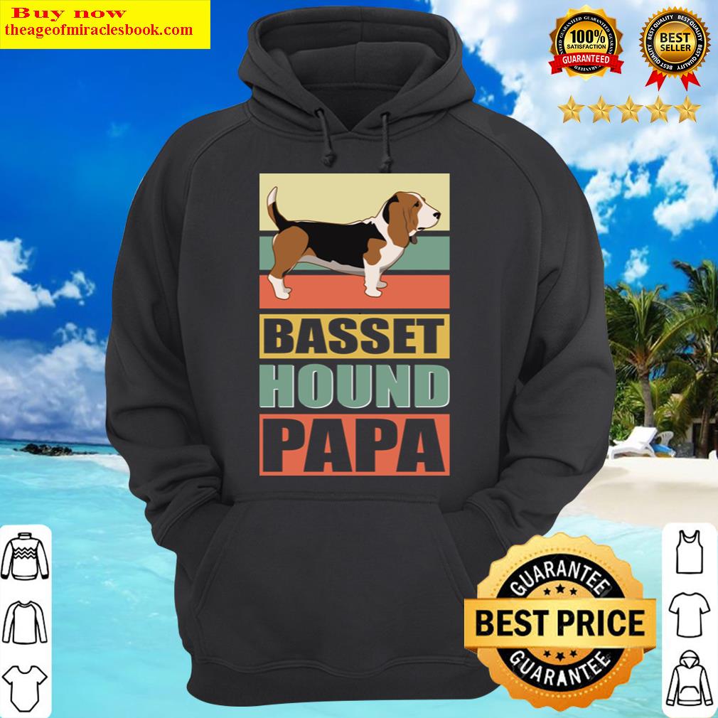 basset hound papa dog owner basset hounds hoodie