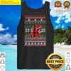 bearded dragon red plaid ugly christmas funny gifts tank top