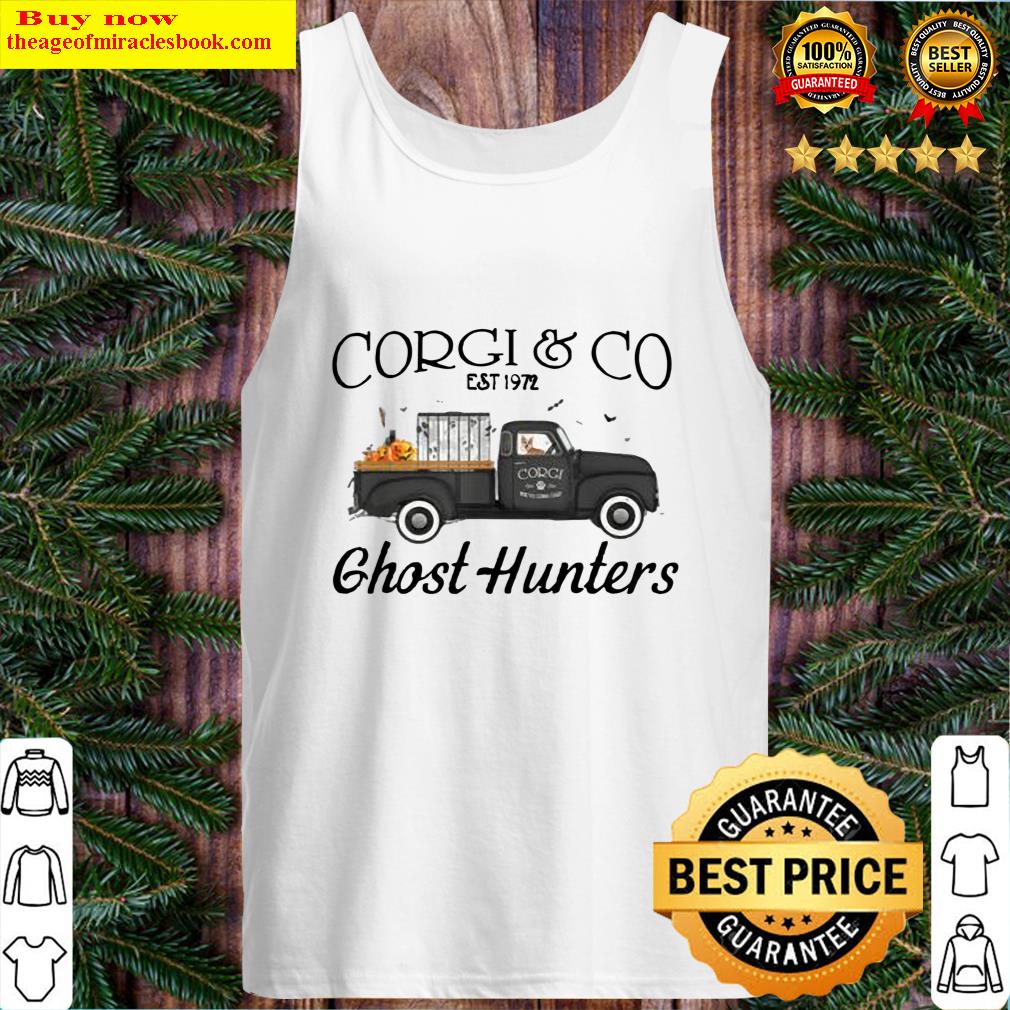 Best Funny Corgi Ghost Hunting Truck Halloween Costume Dog Lovers Tank Top