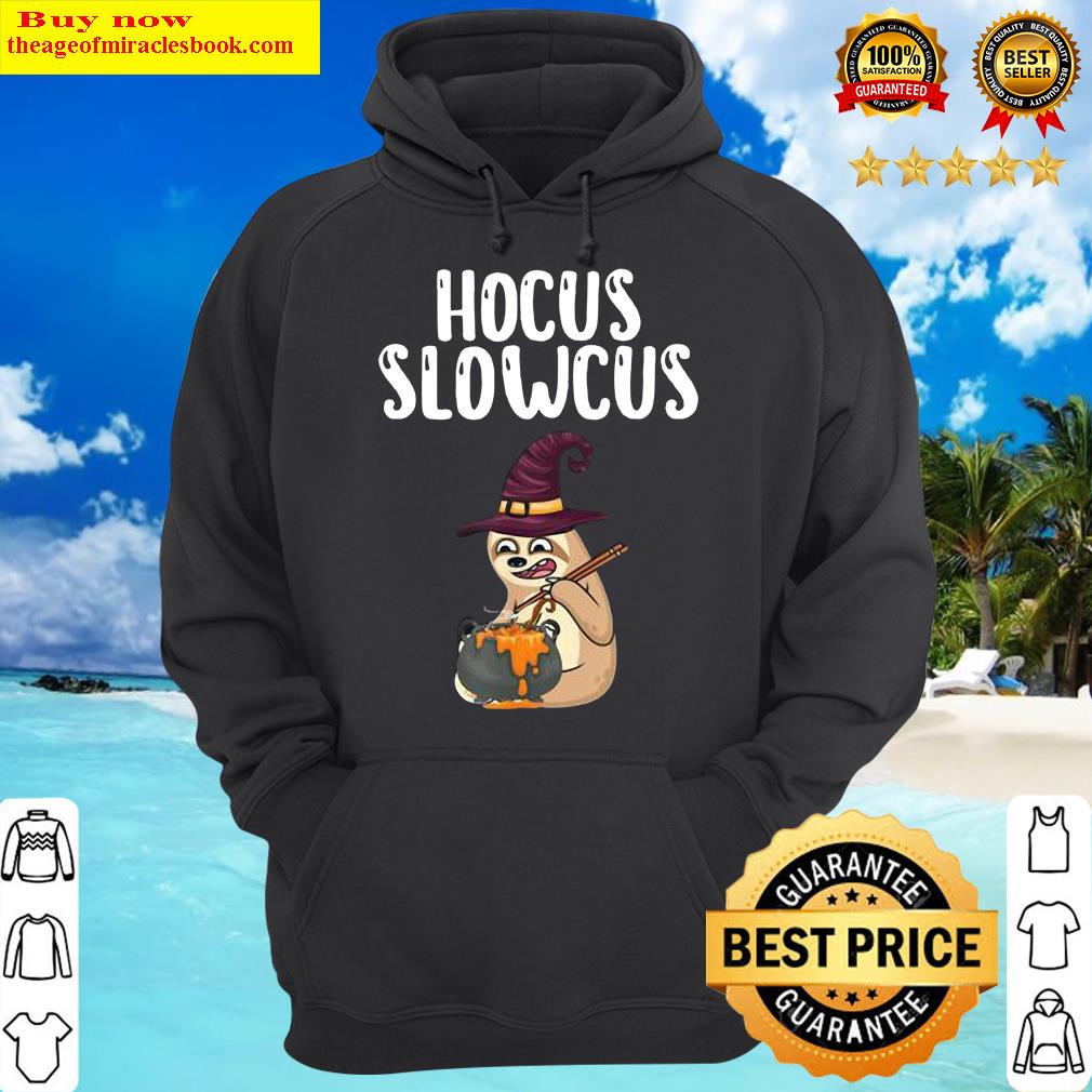 best hocus slowcus spooky funny sloth lover trick or treating hoodie