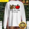 best peace love teacher apple diamond leopard para life sweater
