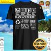blackjack dealer t multitasking certified job gift item tee shirt