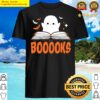 booooooks ghost reading books halloween puns shirt