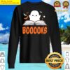 booooooks ghost reading books halloween puns sweater