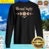 boss lady boho colored moon phase design sweater