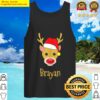 brayan christmas rednosed reindeer personalized name tank top