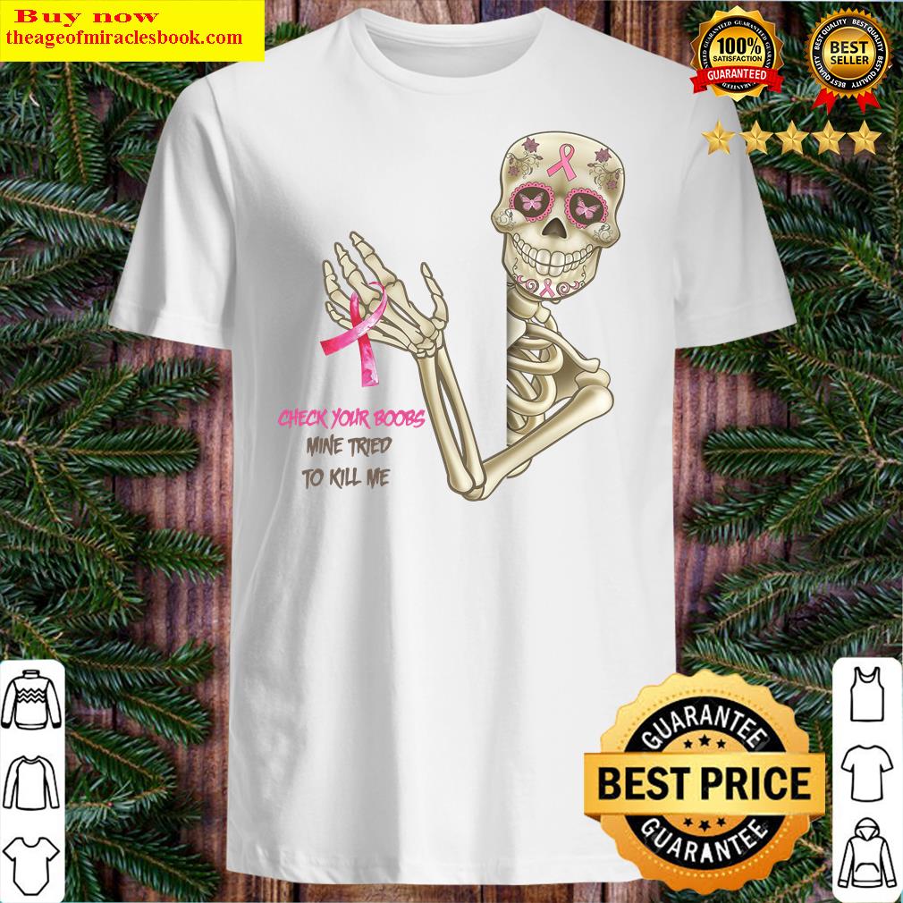 breast cancer awareness skull shirt
