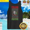 cat funny ugly christmas gift tank top